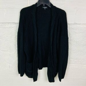 AAMlife Black comfy cozy knit Open-Front Cardigan sweater size XL